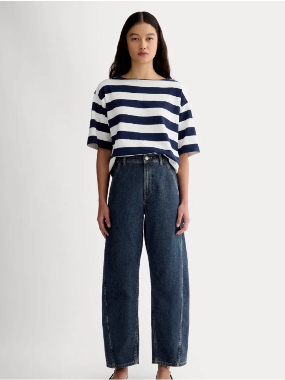 Everlane Way High Twist Curve Jean in Indigo, 26